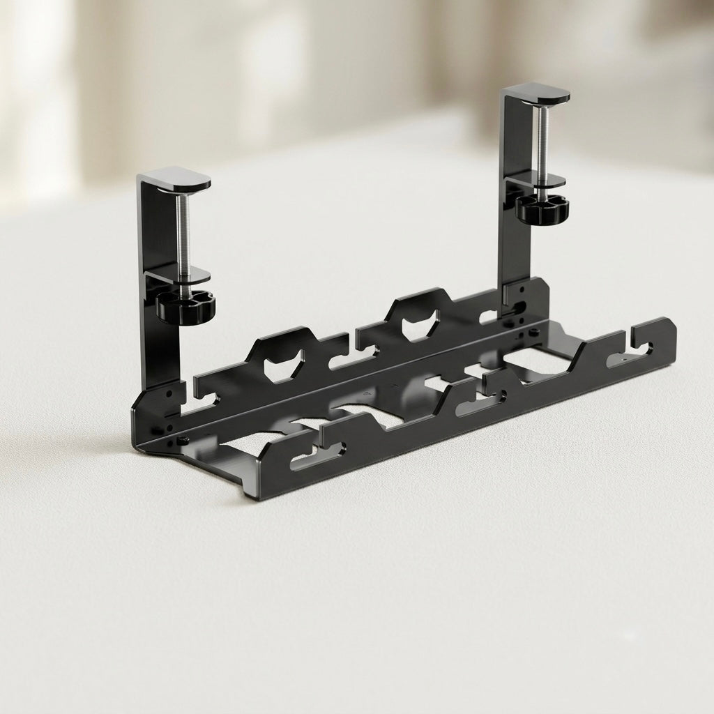Rack de rangement sous bureau ORDYN en métal noir